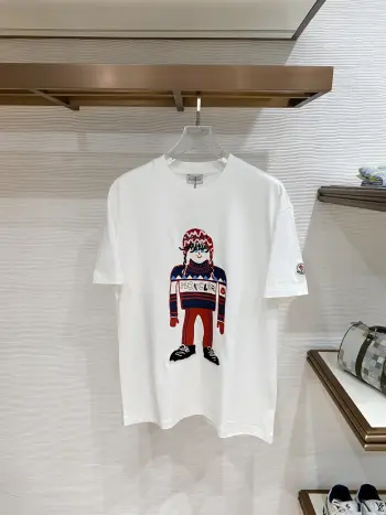 Latest men s short-sleeve round-neck T-shirt Replica Moncler Tshirts and Polos