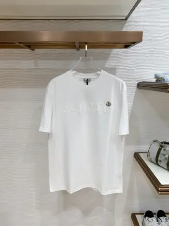 Latest men s short-sleeve round-neck T-shirt Replica Moncler Tshirts and Polos