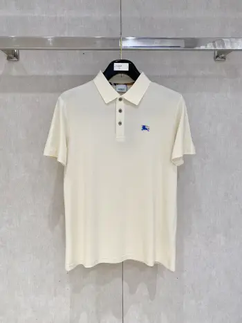 New Letter Logo Men s Polo Shirt with Collar Replica Burberry Tshirts and Polos