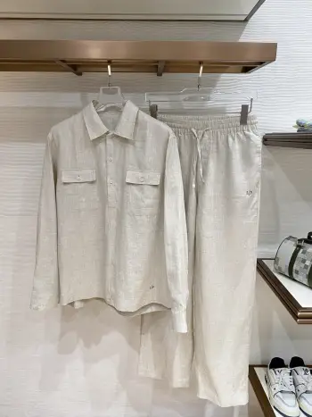 Spring Tencel Linen Suit Set Replica Loro Piana Shirts