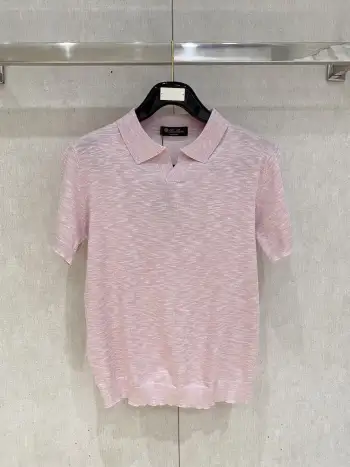 Old Money Style Knitted Short Sleeve Replica Loro Piana Tshirts and Polos