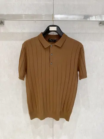 Old Money Style Knitted Short Sleeve Replica Loro Piana Tshirts and Polos