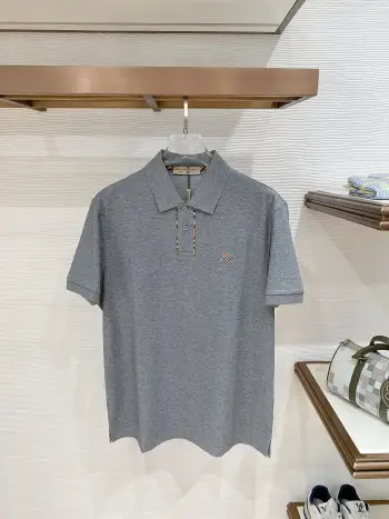Spring and summer new short-sleeved polo with a collar Replica Burberry Tshirts and Polos