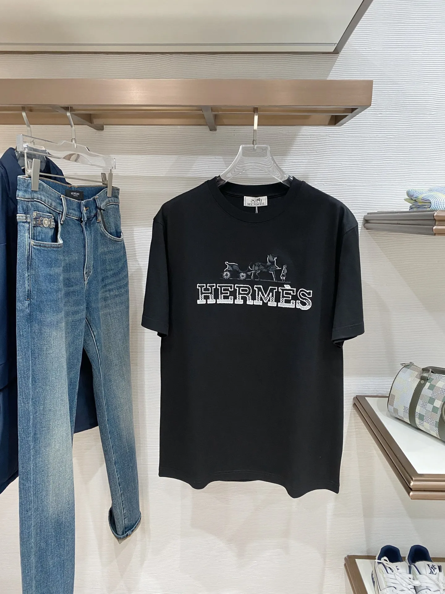Hermes Latest men s short-sleeve round-neck T-shirt