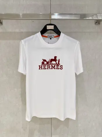 Xinjiang Long Staple Cotton Round Neck Short Sleeve Polo Replica Hermes Tshirts and Polos