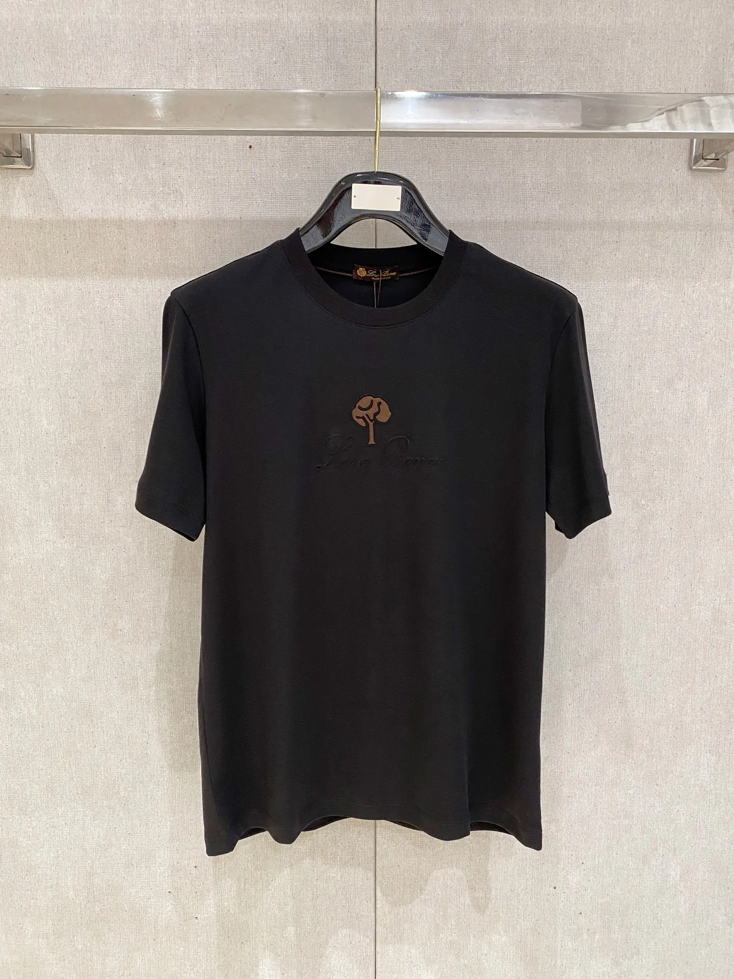Loro Piana Xinjiang Long Staple Cotton Round Neck Short Sleeve Polo