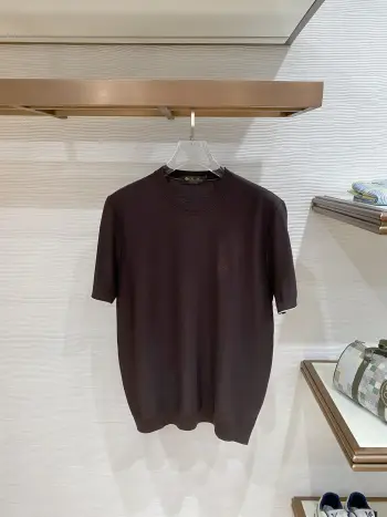 Men s Linen Knitted Polo Shirt T-Shirt Replica Loro Piana Tshirts and Polos