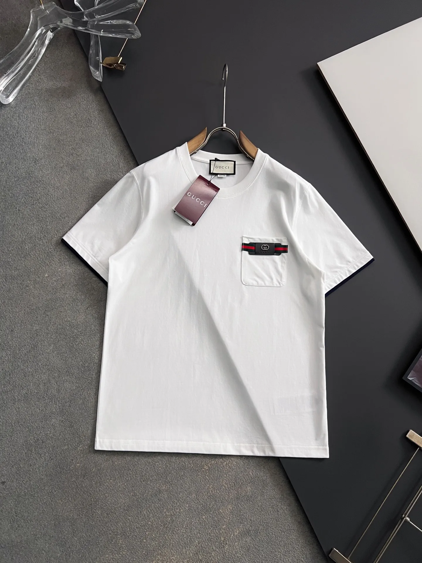 Gucci Antibacterial Sorona Technology Cool Cotton Short Sleeve T-Shirt Gucci Antibacterial Sorona Technology Cool Cotton Short Sleeve T-Shirt