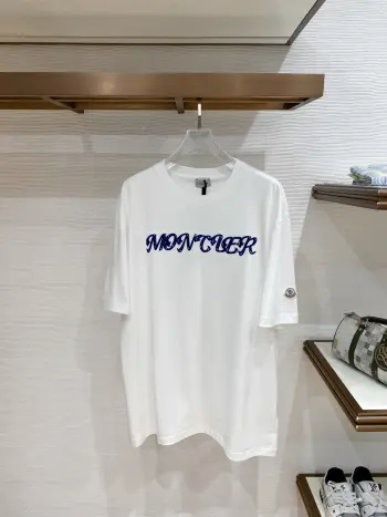 Latest short-sleeve round-neck men s T-shirt Replica Moncler Tshirts and Polos