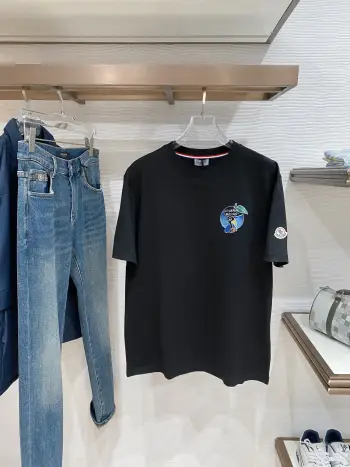 Spring and summer men s short-sleeve round neck T-shirt Replica Moncler Tshirts and Polos