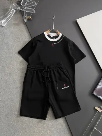 Spring and summer latest short-sleeve T-shirt and shorts set Replica Moncler Tshirts and Polos