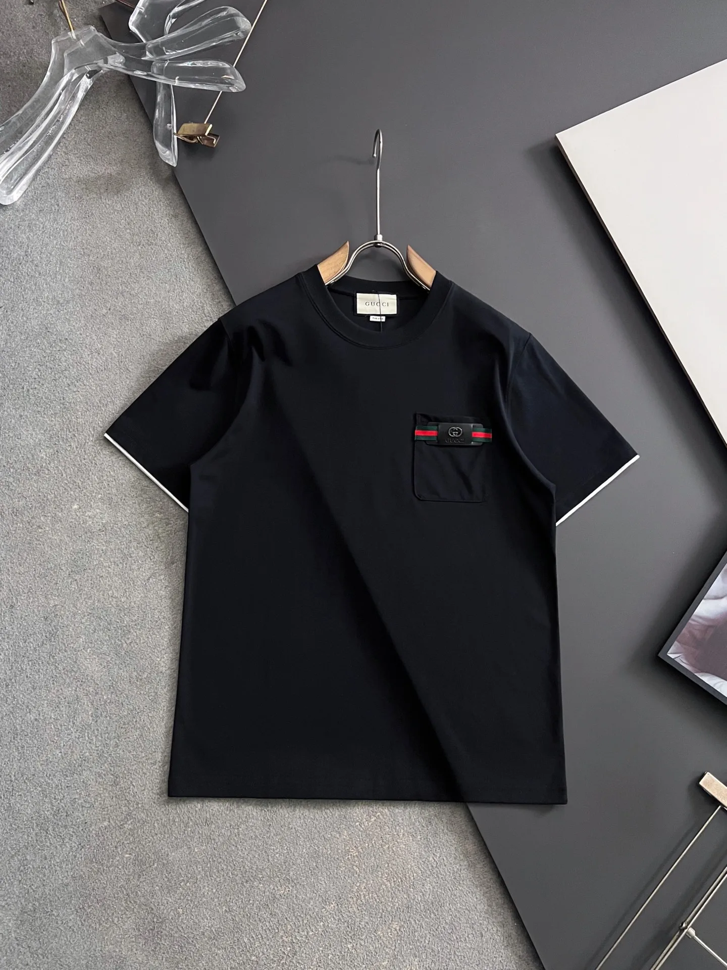 Gucci Antibacterial Sorona Technology Cool Cotton Short Sleeve T-Shirt Gucci Antibacterial Sorona Technology Cool Cotton Short Sleeve T-Shirt