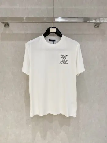 New Original Men s Casual Basic Short Sleeve T-Shirt Replica Louis Vuitton Tshirts and Polos