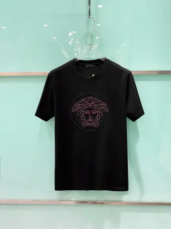 New style latest short-sleeve round-neck T-shirt Replica Versace Tshirts and Polos