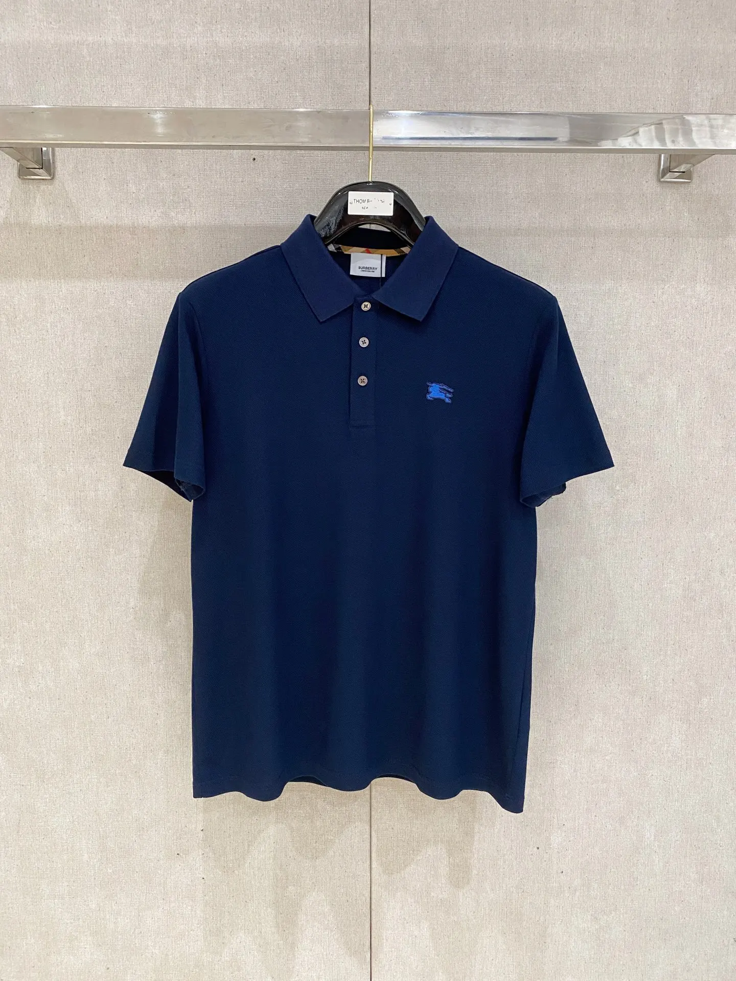 Burberry New Letter Logo Men s Polo Shirt with Collar Burberry New Letter Logo Men s Polo Shirt with Collar