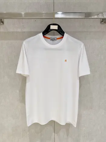 Xinjiang Long Staple Cotton Round Neck Short Sleeve Polo Replica Hermes Tshirts and Polos