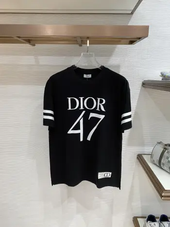 Latest men s short-sleeve round-neck T-shirt Replica Dior Tshirts and Polos