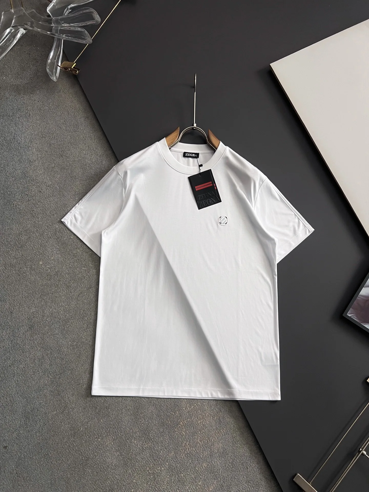Zegna Spring and summer new double-strand mercerized men s short-sleeve T-shirt