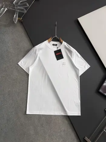 Spring and summer new double-strand mercerized men s short-sleeve T-shirt Replica Zegna Tshirts and Polos