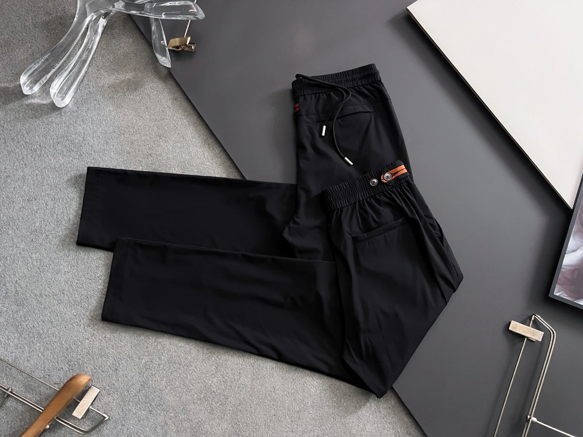 Zegna Elastic Waist Straight-leg Casual Pants Zegna Elastic Waist Straight-leg Casual Pants