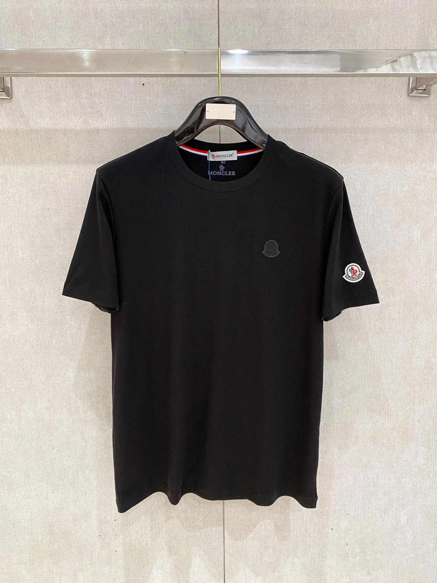 Moncler Xinjiang Long Staple Cotton Round Neck Short Sleeve Polo