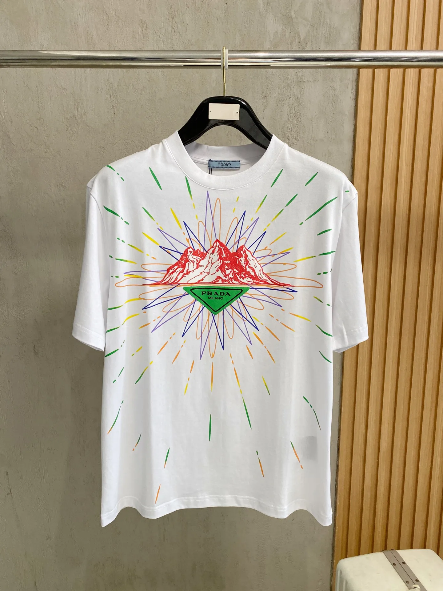 Prada Xinjiang long-staple cotton men s short-sleeve T-shirt