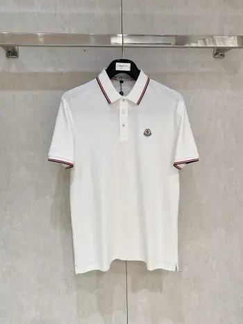 New Letter Logo Men s Polo Shirt with Collar Replica Moncler Tshirts and Polos