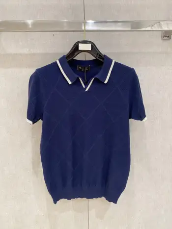 Old Money Style Knitted Short Sleeve Replica Loro Piana Tshirts and Polos