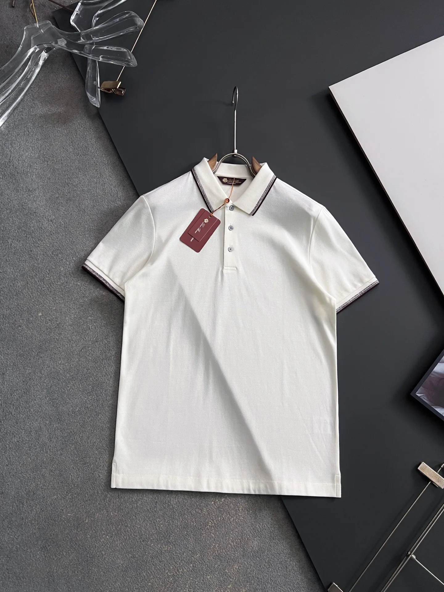 Loro Piana Spring and summer new men s short-sleeve Polo shirt Loro Piana Spring and summer new men s short-sleeve Polo shirt