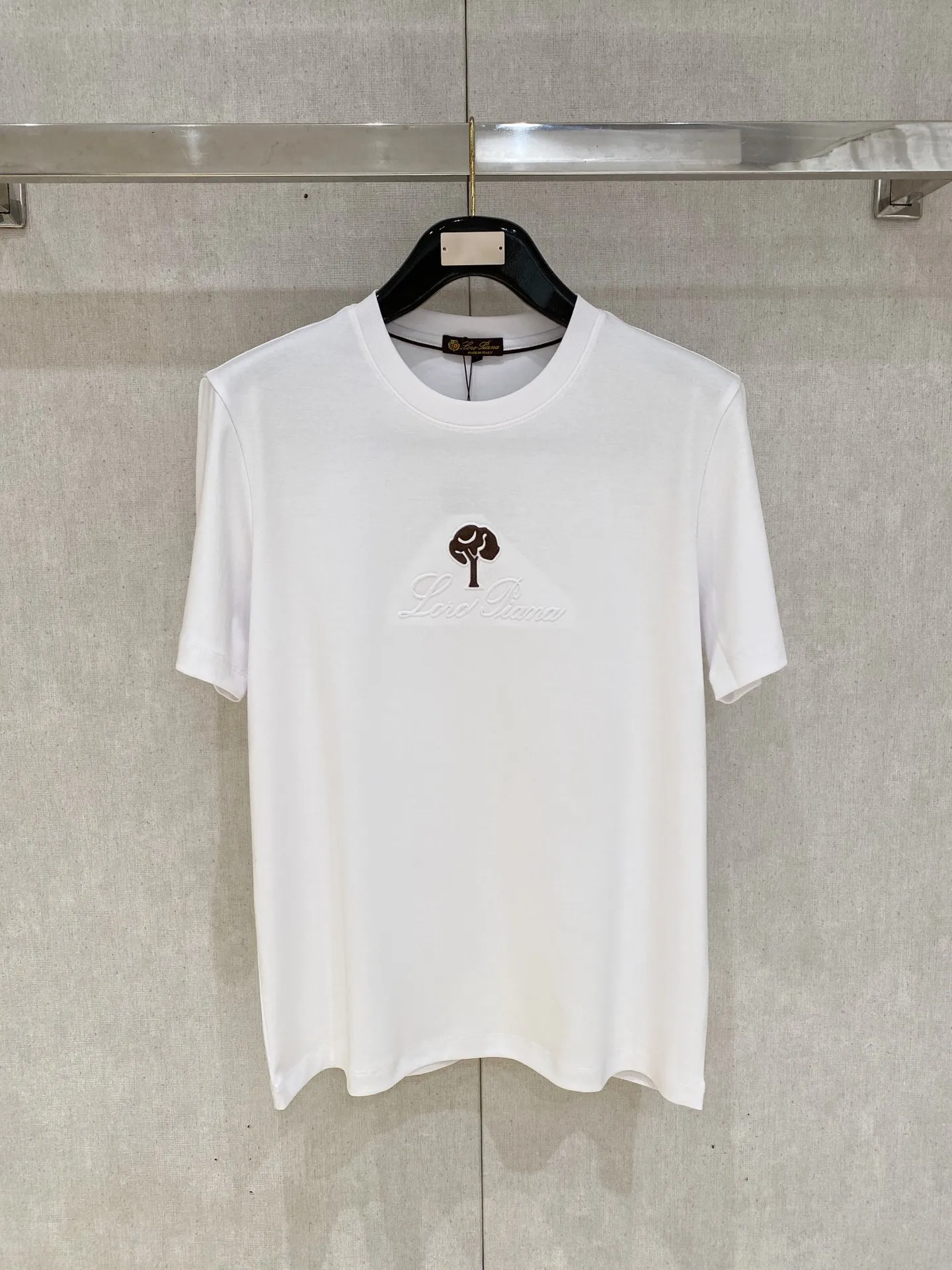 Loro Piana Xinjiang Long Staple Cotton Round Neck Short Sleeve Polo
