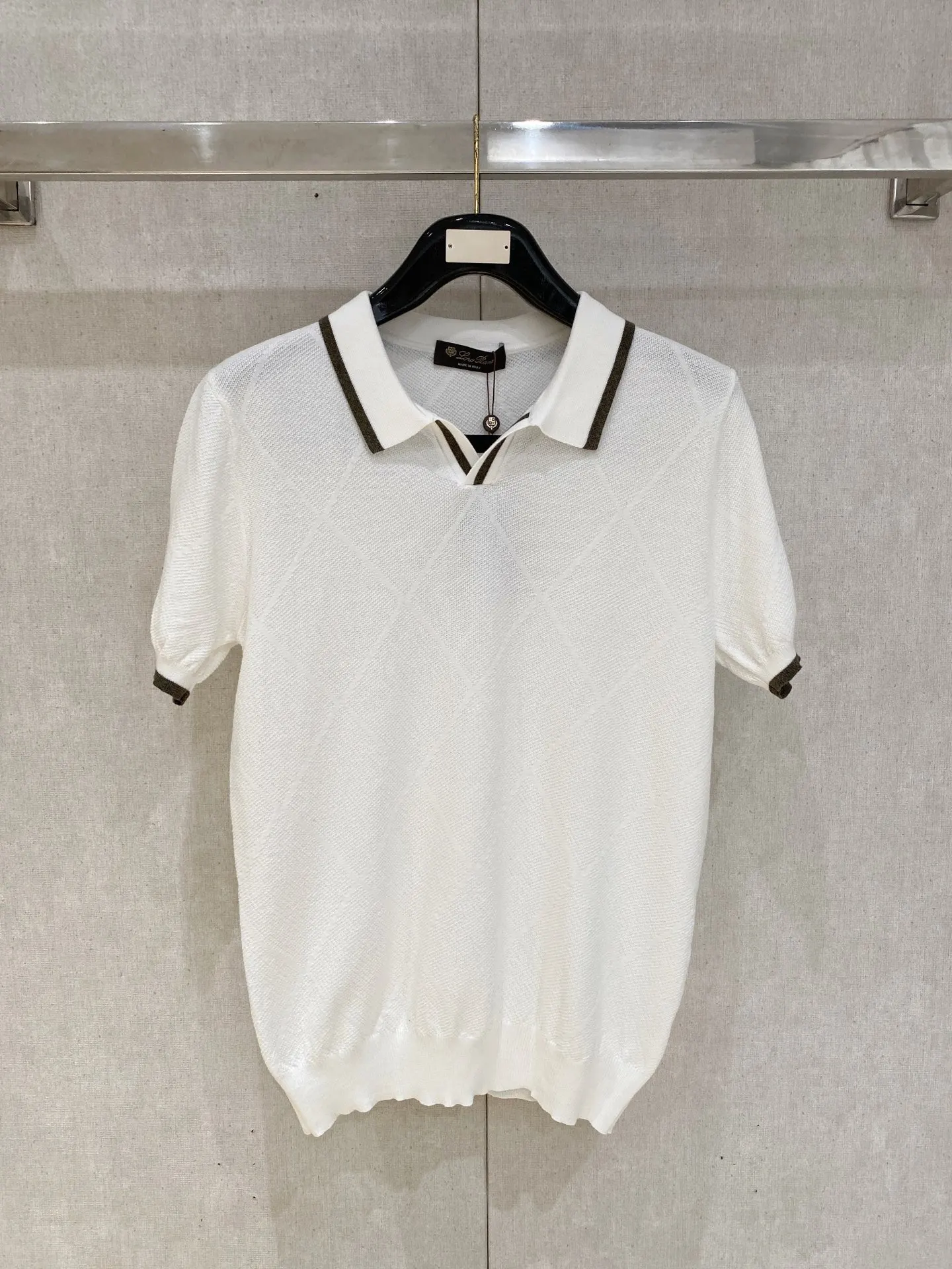Loro Piana Old Money Style Knitted Short Sleeve Loro Piana Old Money Style Knitted Short Sleeve