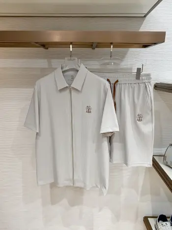 Spring short-sleeve suit Replica Brunello Cucinelli Tshirts and Polos