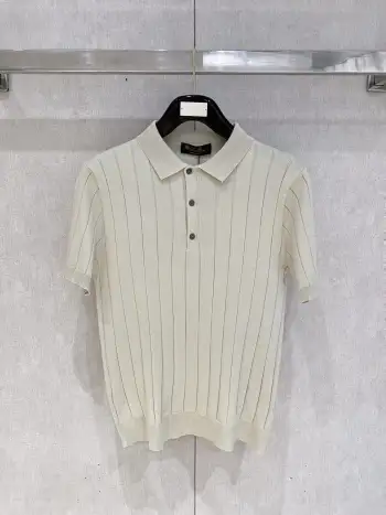 Old Money Style Knitted Short Sleeve Replica Loro Piana Tshirts and Polos