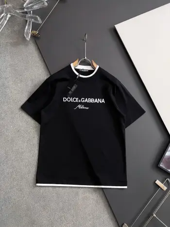 Solona fabric spring and summer short sleeves Replica Dolce Gabbana Tshirts and Polos