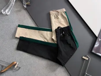 Elastic Waist Straight-leg Casual Pants Replica Prada Pants and Trousers
