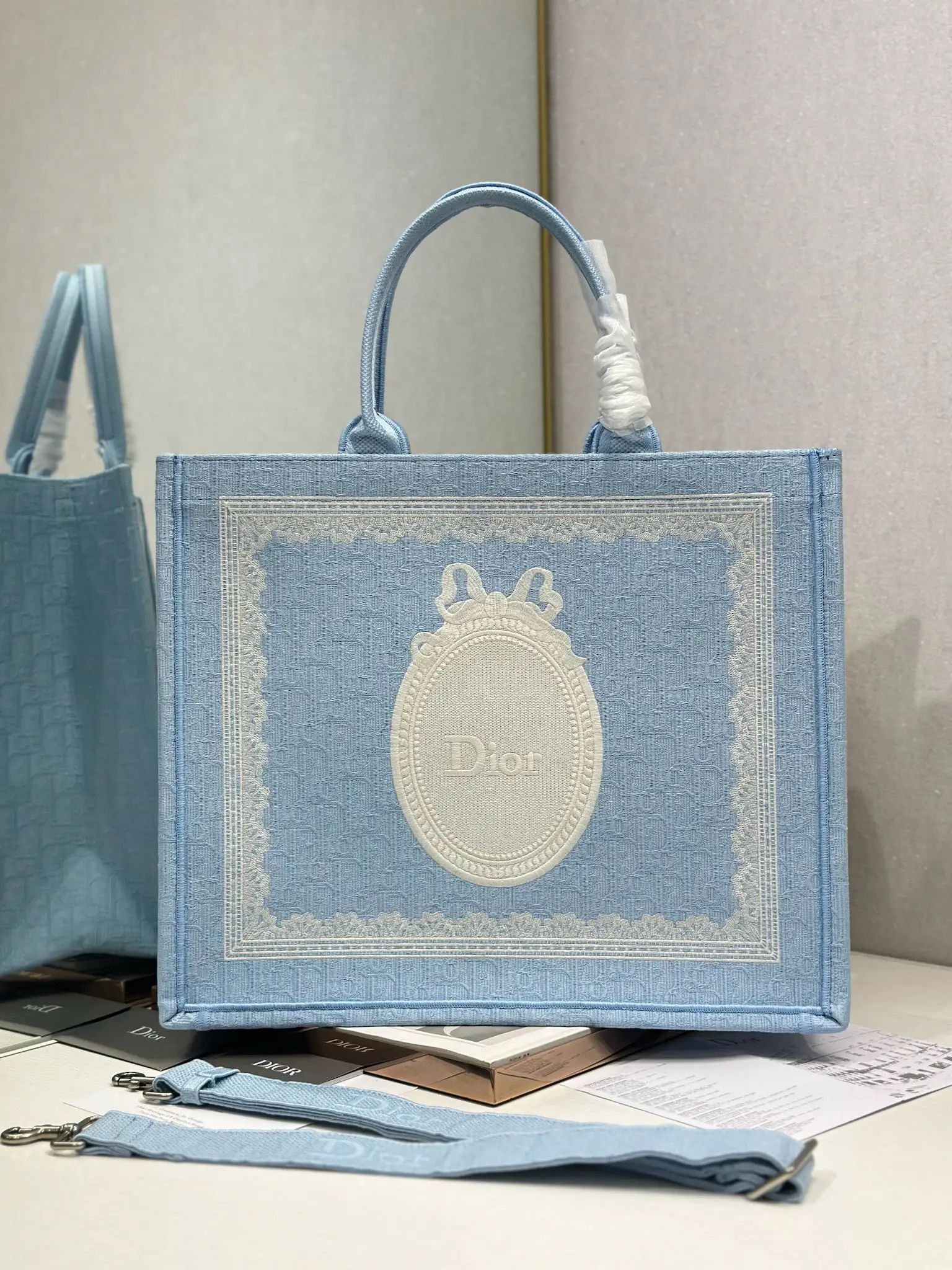 Dior 1286 Pattern Mixed Shopping Bag Women s Shoulder Bag