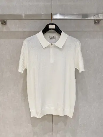 Old Money Style Men s Knitted Short Sleeve Replica Loro Piana Tshirts and Polos
