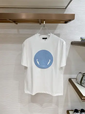 Latest men s short-sleeve round-neck T-shirt Replica Versace Tshirts and Polos