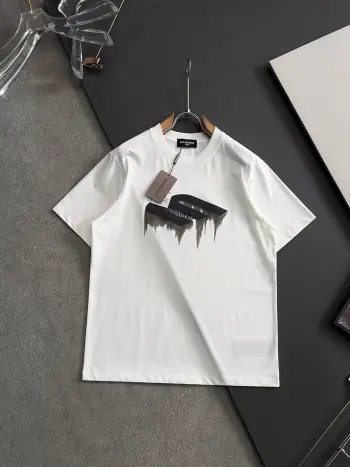 Spring and summer new men s cool cotton short-sleeve shirt Replica Balenciaga Tshirts and Polos