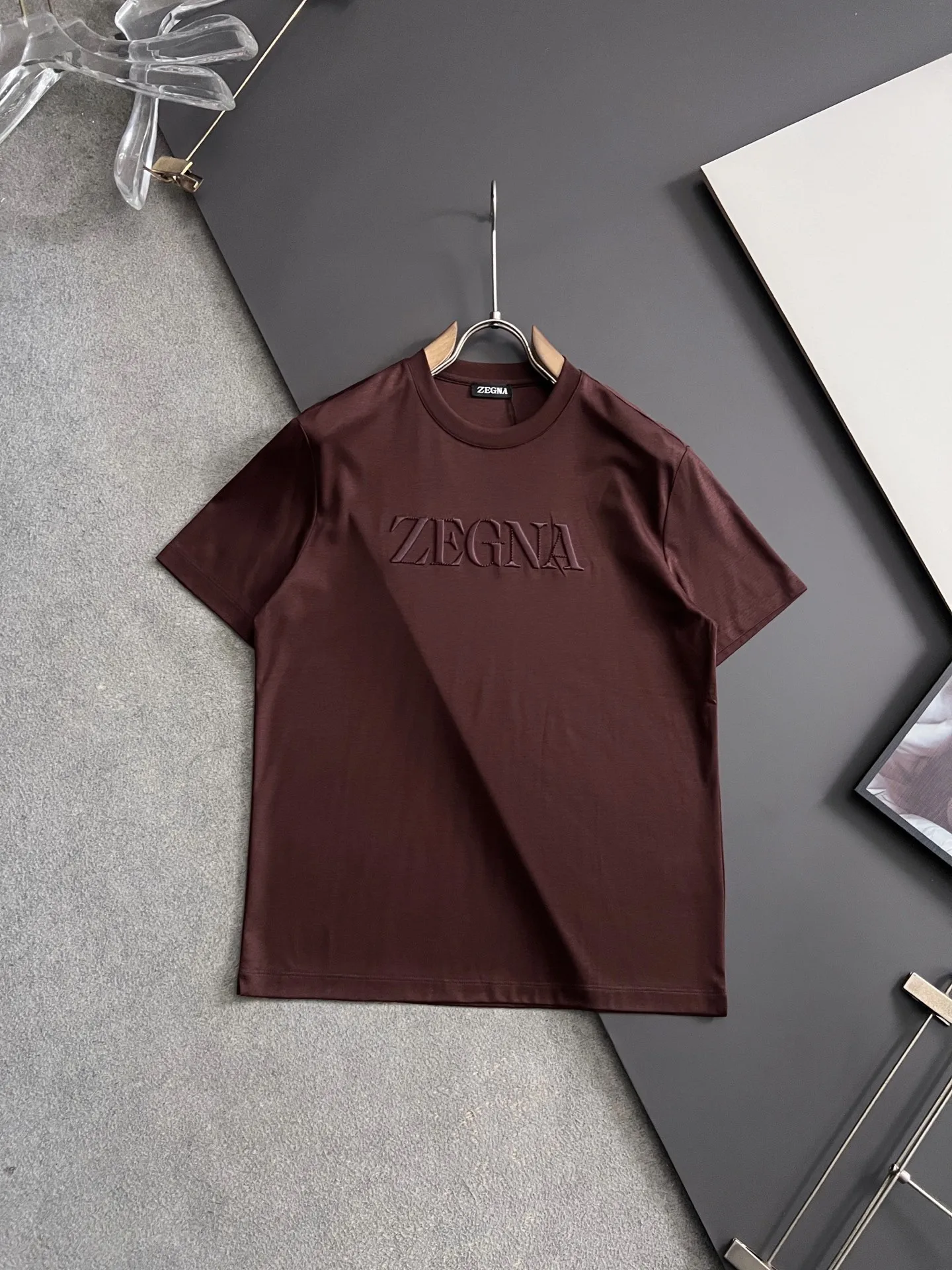 Zegna Spring and summer new double-strand mercerized cotton men s short-sleeve T-shirt Zegna Spring and summer new double-strand mercerized cotton men s short-sleeve T-shirt