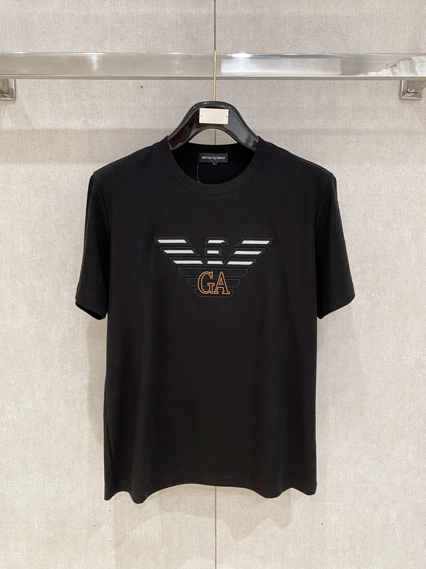Armani Xinjiang Long Staple Cotton Round Neck Short Sleeve Polo