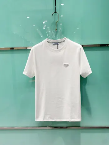 New style latest short-sleeve round-neck T-shirt Replica Prada Tshirts and Polos