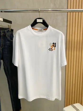 Xinjiang long-staple cotton men s short-sleeve T-shirt Replica Hermes Tshirts and Polos