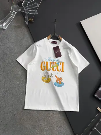 Spring and summer runway series ice-cool cotton short sleeves Replica Gucci Tshirts and Polos