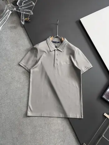 Spring and summer new men s short-sleeve Polo shirt Replica Louis Vuitton Tshirts and Polos