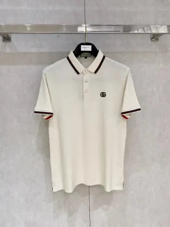 New Letter Logo Men s Polo Shirt with Collar Replica Gucci Tshirts and Polos