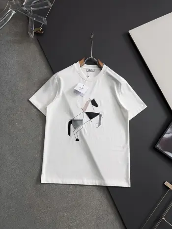 High-quality imported milk silk T-shirt Replica Hermes Tshirts and Polos