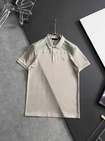 Spring and summer new men s short-sleeve Polo shirt Replica Prada Tshirts and Polos