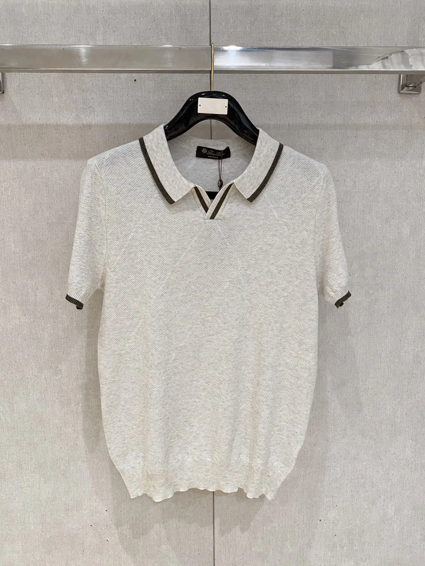 Loro Piana Old Money Style Knitted Short Sleeve Loro Piana Old Money Style Knitted Short Sleeve