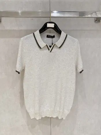 Old Money Style Knitted Short Sleeve Replica Loro Piana Tshirts and Polos